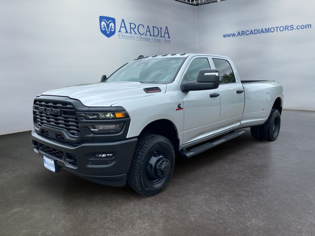 2026 RAM 3500 Tradesman in Silver Zynith — front three-quarter view